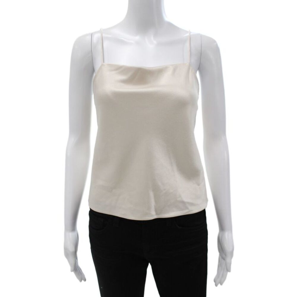 Alice + Olivia Womens Cowl Neck Camisole Beige Sleeveless Size XS